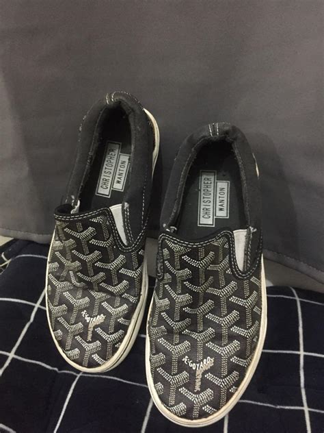 Vans X Goyard slip on sneakers 